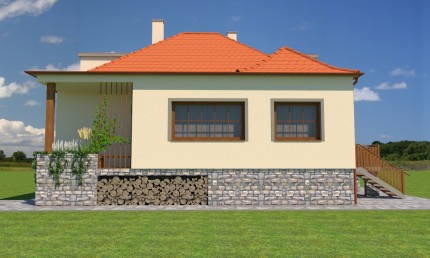 Návrh fasády staršieho domu so zvýšenou terasou / Bratislava