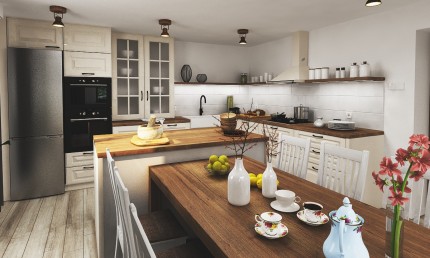 Kuchyňa s elegantným vintage dizajnom / Kriváň