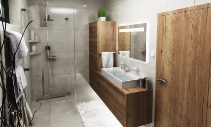 Projekt modernej kúpeľne / Stará Ľubovňa