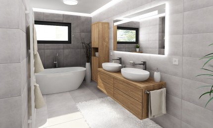 Projekt modernej kúpeľne / Velká Bystřica