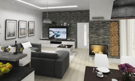 Návrh modernej obývačky / Zbyňov